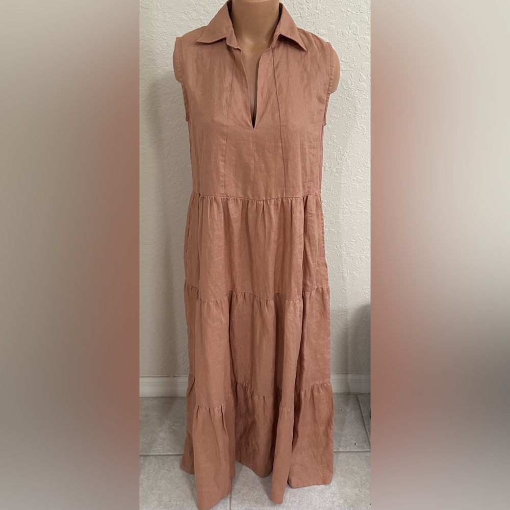 LJC Designs Linen Sleeveless Dress NWOT